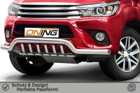 Frontbügel mit Unterfahrschutz für Toyota Hilux VIII 2015-2018 70mm breit Gutachten