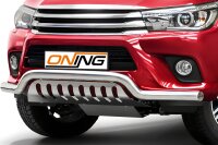 Frontbügel mit Unterfahrschutz für Toyota Hilux VIII 2015-2018 70mm breit Gutachten