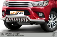 Frontbügel mit Unterfahrschutz für Toyota Hilux VIII 2015-2018 70mm breit Gutachten
