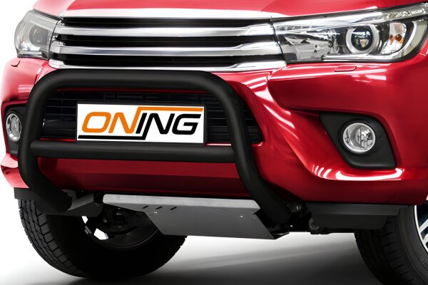 Frontbügel mit Querstreben für Toyota Hilux VIII N25 2015-2018 SCHWARZ 70mm Gutachten