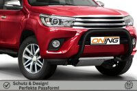 Frontbügel für Toyota Hilux VIII 2015-2018 SCHWARZ 70mm Gutachten