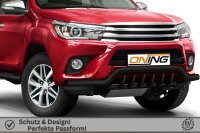 Frontbügel Unterfahrschutz für Toyota Hilux VIII 2015-2018 SCHWARZ breit Gutachten