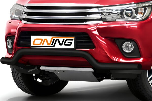 Frontbügel für Toyota Hilux VIII 2015-2018 SCHWARZ 70mm breit Edelstahl Gutachten