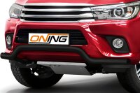 Frontbügel für Toyota Hilux VIII 2015-2018 SCHWARZ 70mm breit Edelstahl Gutachten