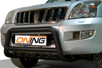 Frontbügel mit Unterbodenschutz für Toyota Land Cruiser J12 2002-2009 SCHWARZ 70mm