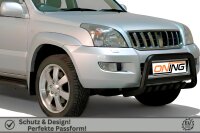 Frontbügel mit Unterbodenschutz für Toyota Land Cruiser J12 2002-2009 SCHWARZ 70mm