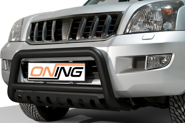 Frontbügel mit Unterfahrschutz für Toyota Land Cruiser J12 2002-2009 SCHWARZ 70mm