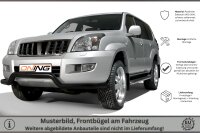 Frontbügel für Toyota Land Cruiser J12 2002-2009 SCHWARZ 76mm breit Edelstahl Gutachten