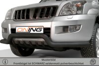 Frontbügel Unterbodenschutz für Toyota Land Cruiser J12 02-09 SCHWARZ 76mm breit