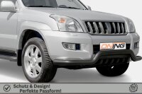 Frontbügel Unterbodenschutz für Toyota Land Cruiser J12 02-09 SCHWARZ 76mm breit