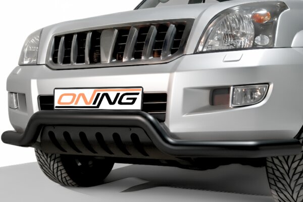 Frontbügel Unterfahrschutz für Toyota Land Cruiser J12 2002-2009 SCHWARZ 76mm breit