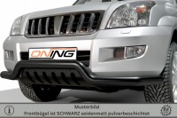 Frontbügel Unterfahrschutz für Toyota Land Cruiser J12 2002-2009 SCHWARZ 76mm breit
