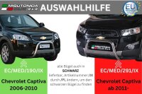 Frontbügel Edelstahl schwarz für Chevrolet Captiva 2011 - 63mm