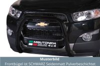 Frontbügel Edelstahl schwarz für Chevrolet Captiva 2011- Ø76mm