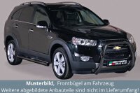 Frontbügel Edelstahl schwarz für Chevrolet Captiva 2011- Ø76mm
