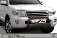 Frontbügel mit Unterfahrschutz für Toyota Land Cruiser V8 J20 2012- SCHWARZ 70mm Gutachten