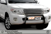 Frontbügel für Toyota Land Cruiser V8 J20 2012- SCHWARZ 70mm Frontschutzbügel Gutachten
