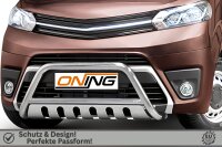 Frontbügel mit Unterfahrschutz für Toyota Proace 2016-2024 60mm Edelstahl Gutachten
