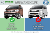 Frontbügel mit Unterfahrschutz für Toyota Proace 2016-2024 60mm Edelstahl Gutachten