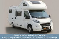 Frontbügel Edelstahl schwarz für Citroen Jumper 2014 - 63mm mit Gutachten