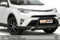 Frontbügel mit Unterbodenschutz für Toyota RAV 4 IV 2015-2018 SCHWARZ 70mm Gutachten