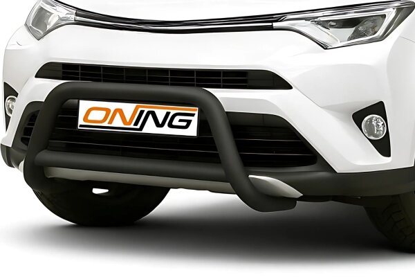 Frontbügel mit Querstreben für Toyota RAV 4 IV 2015-2018 SCHWARZ 70mm Edelstahl Gutachten