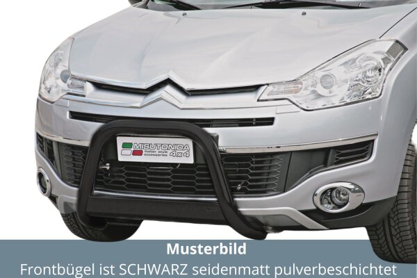 Frontbügel Edelstahl schwarz für Citroen C-Crosser 2008 - 63mm mit Gutachten