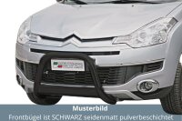Frontbügel Edelstahl schwarz für Citroen C-Crosser 2008 - 63mm mit Gutachten