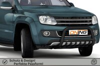 Frontbügel mit Unterbodenschutz für VW Amarok 2H 2010-2016 SCHWARZ 70mm Edelstahl Gutachten