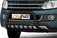 Frontbügel mit Unterbodenschutz für VW Amarok 2H 2010-2016 SCHWARZ 70mm Edelstahl Gutachten
