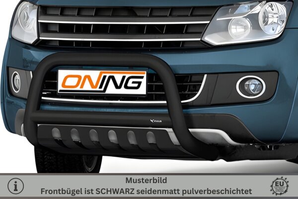 Frontbügel mit Unterfahrschutz für VW Amarok 2H 2010- SCHWARZ 70mm Edelstahl Gutachten