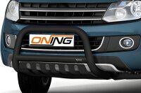 Frontbügel mit Unterfahrschutz für VW Amarok 2H 2010- SCHWARZ 70mm Edelstahl Gutachten