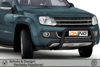 Frontbügel mit Querstreben für VW Amarok 2H 2010- SCHWARZ 70mm Frontschutzbügel Gutachten