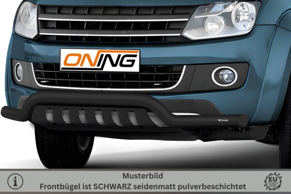Frontbügel mit Unterfahrschutz für VW Amarok 2H 2010- SCHWARZ 70mm breit Gutachten