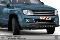 Frontbügel mit Unterfahrschutz für VW Amarok 2H 2010- SCHWARZ 70mm breit Gutachten
