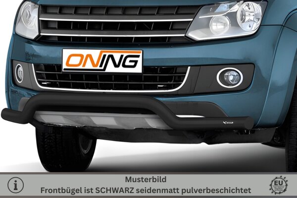 Frontbügel für VW Amarok 2H 2010- SCHWARZ 70mm breit Frontschutzbügel Gutachten