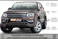 Frontbügel mit Querstreben für VW Amarok 2H 2016- SCHWARZ 70mm Frontschutzbügel Gutachten