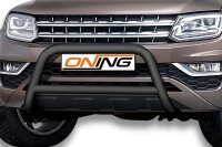 Frontbügel mit Querstreben für VW Amarok 2H 2016- SCHWARZ 70mm Frontschutzbügel Gutachten