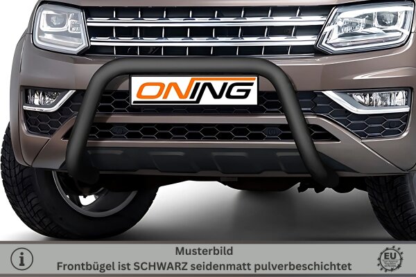 Frontbügel für VW Amarok 2H 2016- SCHWARZ 70mm Frontschutzbügel Gutachten