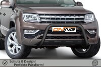 Frontbügel für VW Amarok 2H 2016- SCHWARZ 70mm Frontschutzbügel Gutachten