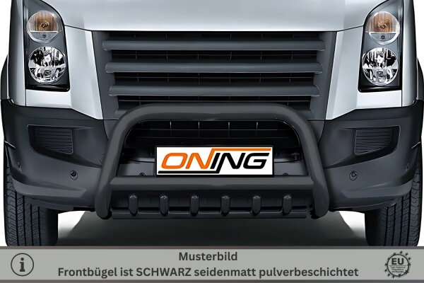 Frontbügel mit Unterbodenschutz für VW Crafter 2E 2006-2017 SCHWARZ 70mm Gutachten