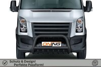 Frontbügel mit Unterbodenschutz für VW Crafter 2E 2006-2017 SCHWARZ 70mm Gutachten