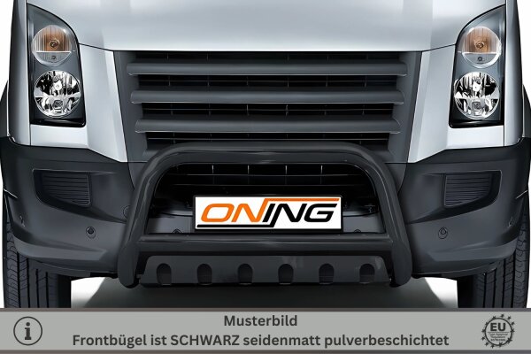 Frontbügel mit Unterfahrschutz für VW Crafter 2E 2006-2017 SCHWARZ 70mm Gutachten