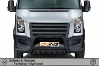 Frontbügel mit Unterfahrschutz für VW Crafter 2E 2006-2017 SCHWARZ 70mm Gutachten