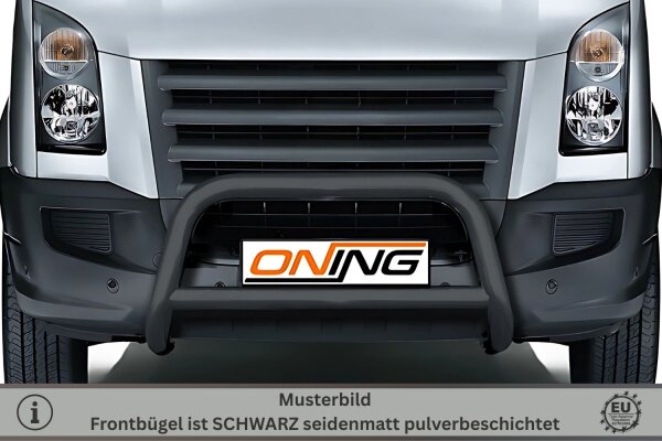 Frontbügel mit Querstreben für VW Crafter 2E 2006-2017 SCHWARZ 70mm Gutachten