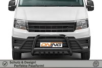 Frontbügel mit Unterfahrschutz für VW Crafter SY SZ 2016- SCHWARZ 70mm Gutachten Edelstahl