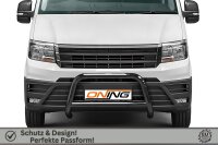 Frontbügel mit Querstreben für VW Crafter SY SZ 2016- SCHWARZ 70mm Gutachten Edelstahl