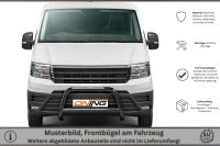 Frontbügel mit Querstreben für VW Crafter SY SZ 2016- SCHWARZ 70mm Gutachten Edelstahl