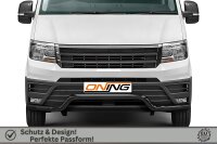 Frontbügel für VW Crafter 2016- SCHWARZ 70mm breit Frontschutzbügel Gutachten
