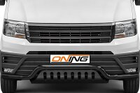Frontbügel mit Unterfahrschutz für VW Crafter 2016- SCHWARZ 70mm breit Edelstahl